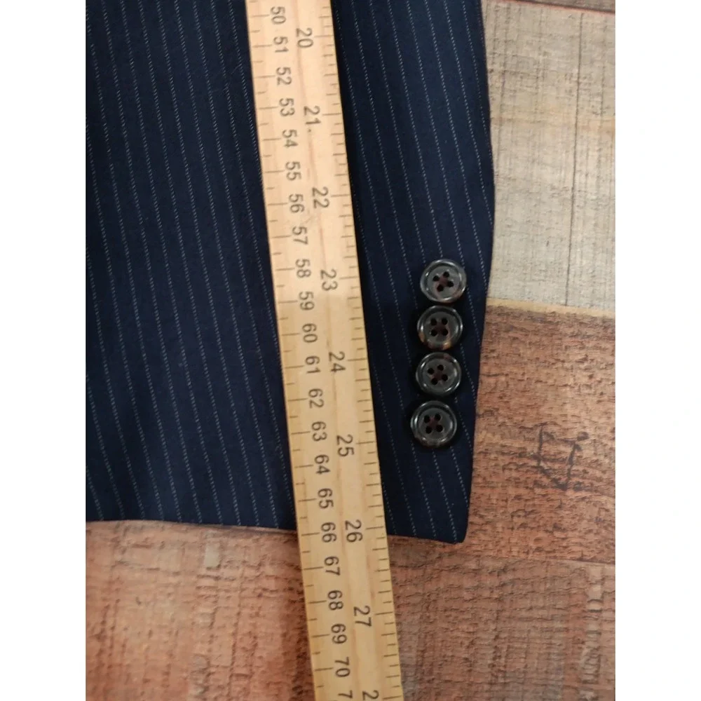 Polo‎ Ralph Lauren Blazer Mens 48R Pinstripe Made Italy Wool / Cashmere   2355